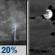 Friday Night: Slight Chance Showers And Thunderstorms then Mostly Cloudy
